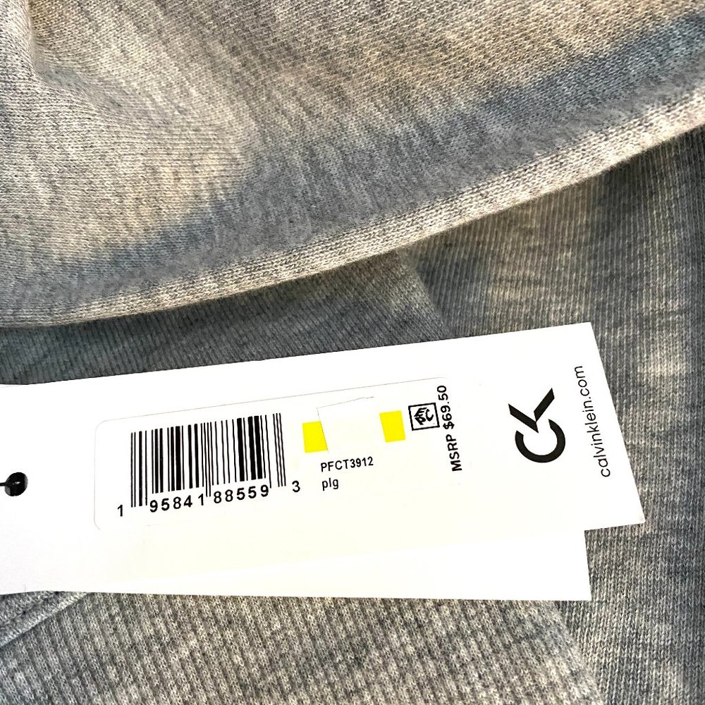 💖MEGA SALE💖Calvin Klein PFCT3912 Women's Mask Funnel Neck Grey Hoodie Cotton - Picture 8 of 8